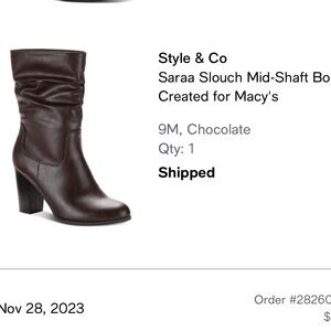 Style & Co. Saraa Slouch Mid-Shaft Boots, Created for Macy's.